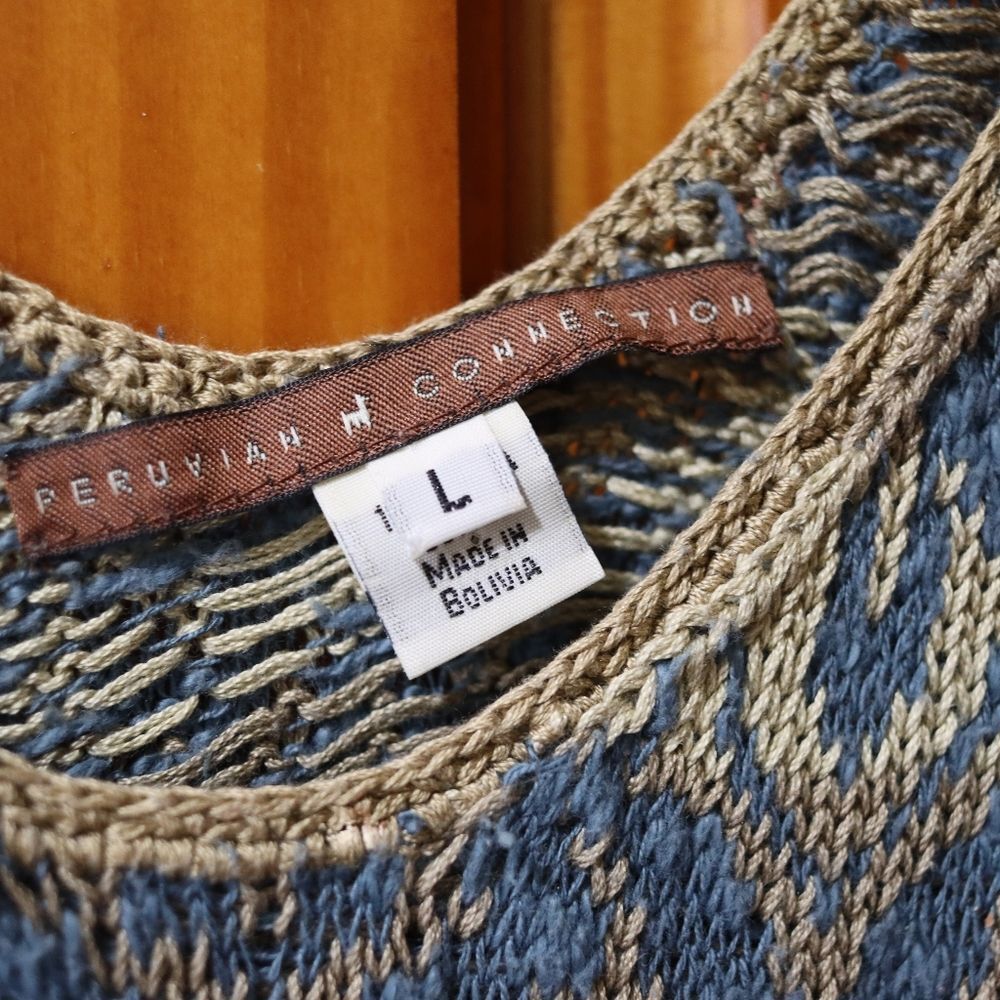 Peruvian Connection Patterned Maxi Dress in Blue and Gold - Picture 11 of 12